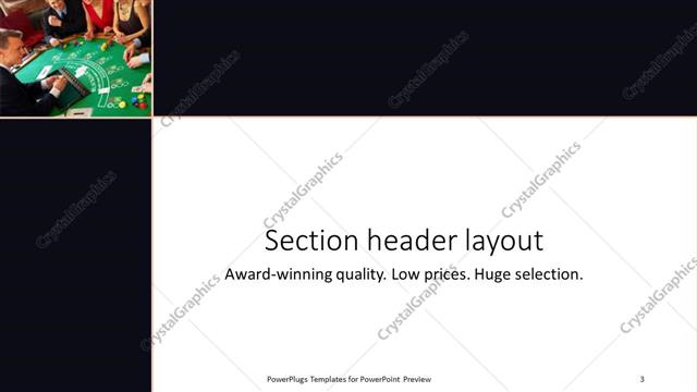 Section Header presentation slide layout