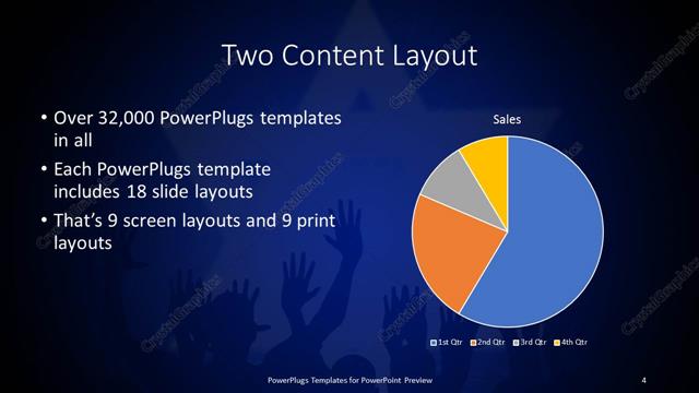 Two Content presentation slide layout