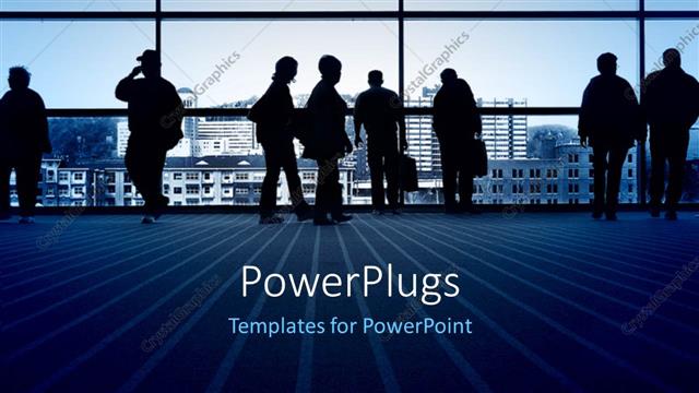  Presentation with rail - Lots of people standing beside a rail looking through a wide open window