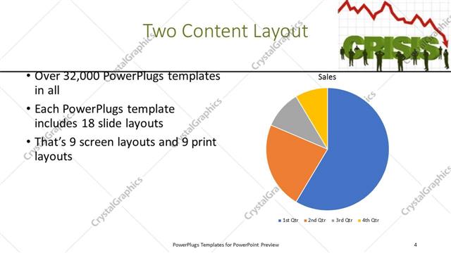 Two Content presentation slide layout