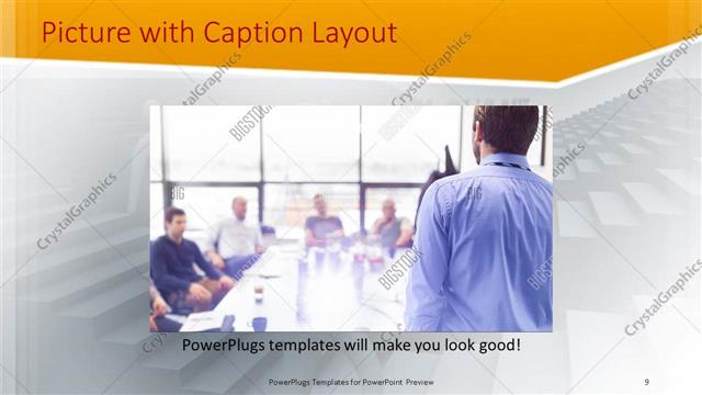 Picture with Caption presentation slide layout