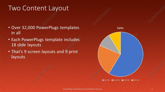 Two Content presentation slide layout