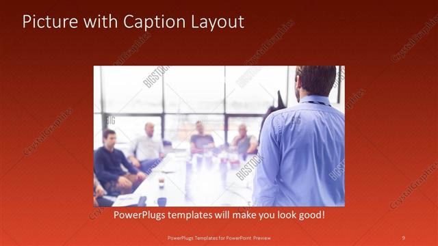 Picture with Caption presentation slide layout