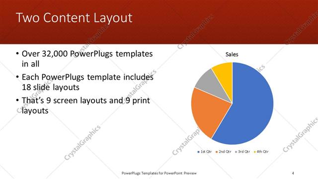 Two Content presentation slide layout