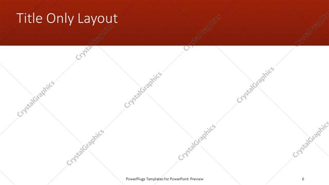 Title Only presentation slide layout