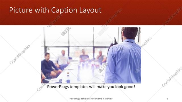 Picture with Caption presentation slide layout