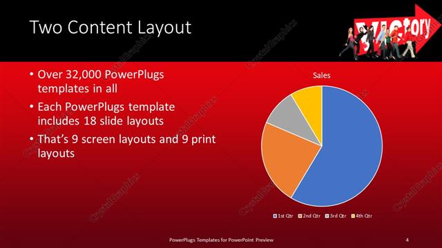 Two Content presentation slide layout