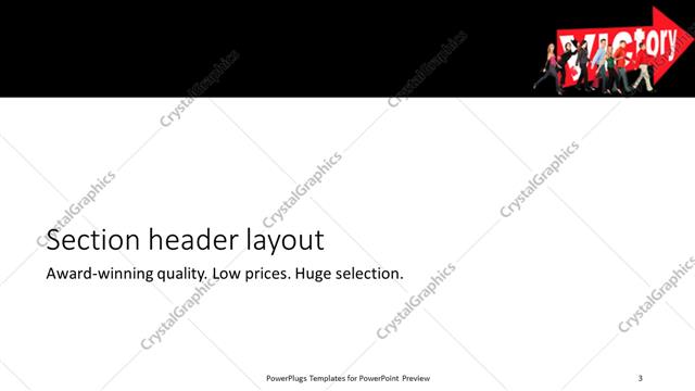 Section Header presentation slide layout