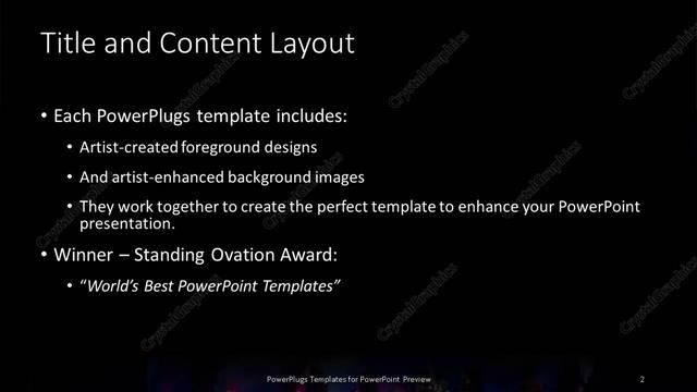 Title and Content presentation slide layout