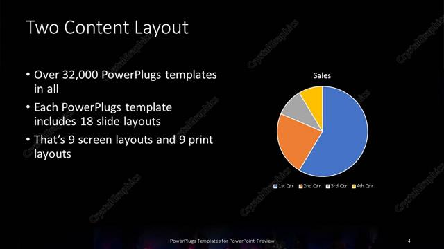 Two Content presentation slide layout