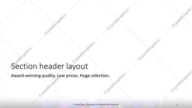 Section Header presentation slide layout