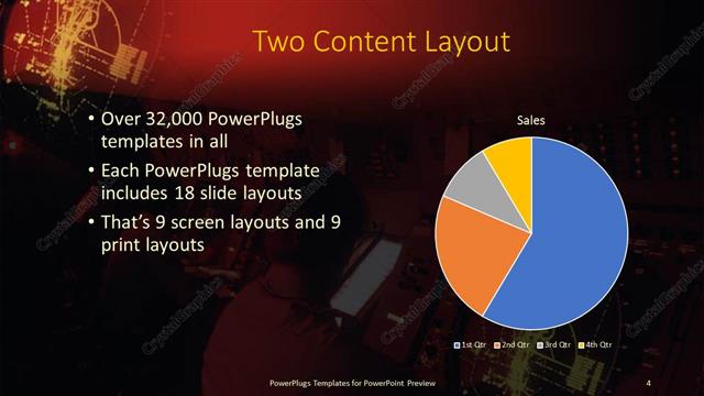 Two Content presentation slide layout