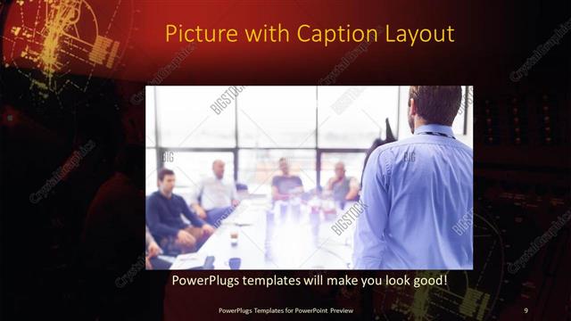 Picture with Caption presentation slide layout