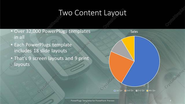 Two Content presentation slide layout