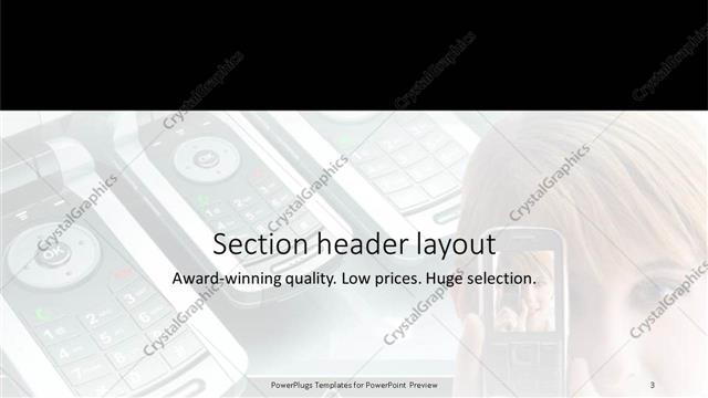 Section Header presentation slide layout