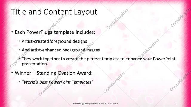 Title and Content presentation slide layout