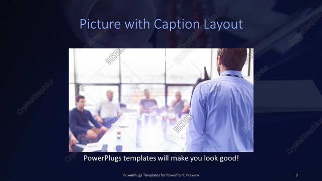Picture with Caption presentation slide layout