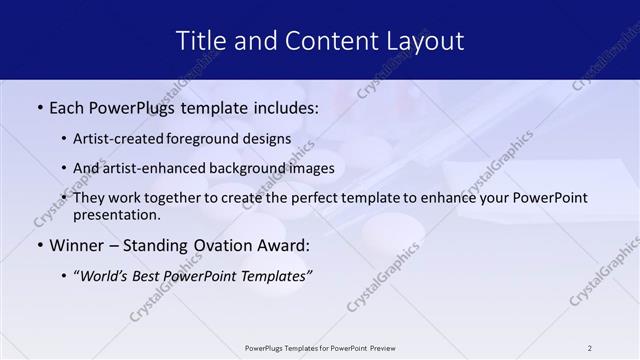 Title and Content presentation slide layout