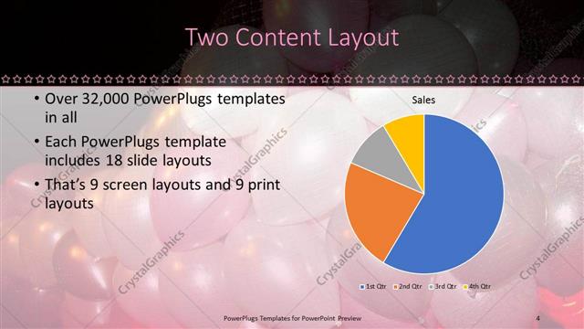 Two Content presentation slide layout