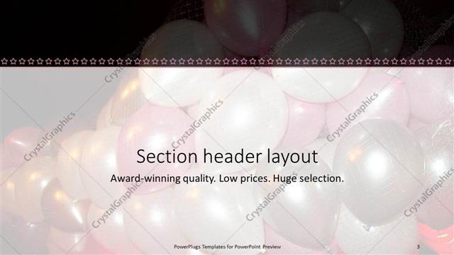 Section Header presentation slide layout