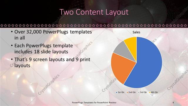 Two Content presentation slide layout