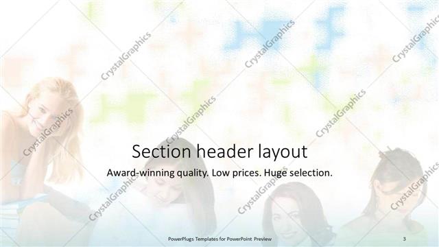 Section Header presentation slide layout