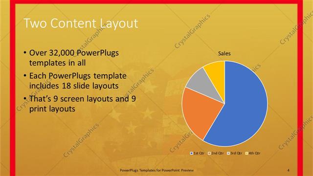 Two Content presentation slide layout