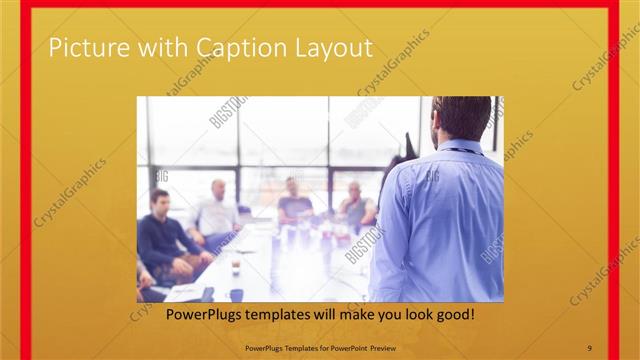 Picture with Caption presentation slide layout