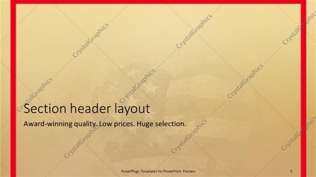 Section Header presentation slide layout