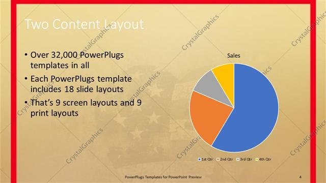 Two Content presentation slide layout