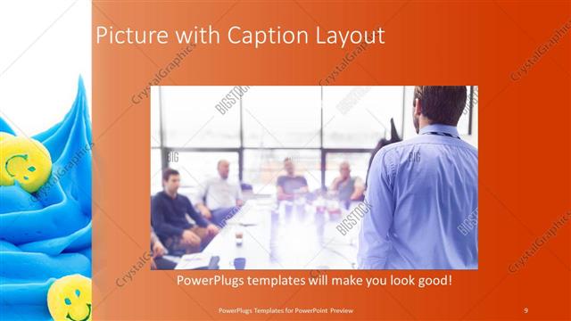 Picture with Caption presentation slide layout