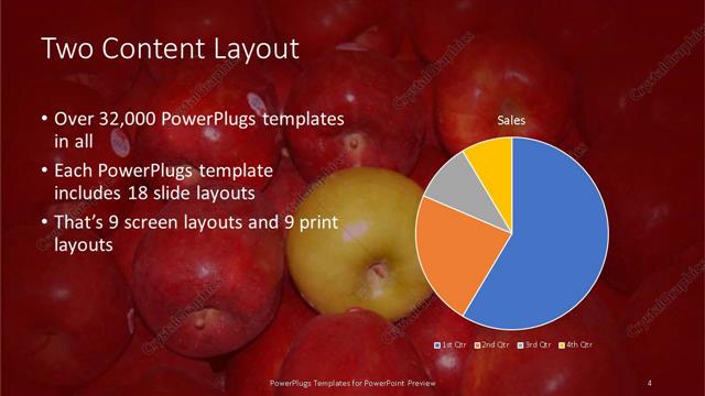 Two Content presentation slide layout