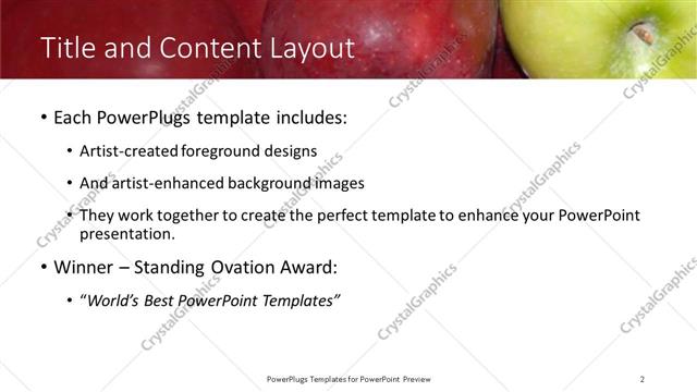 Title and Content presentation slide layout
