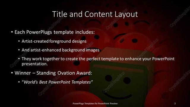 Title and Content presentation slide layout