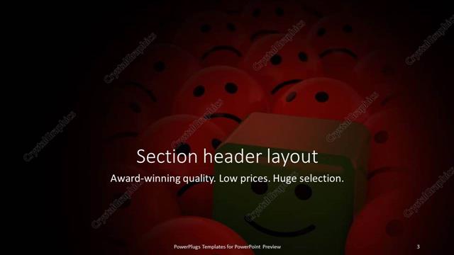 Section Header presentation slide layout