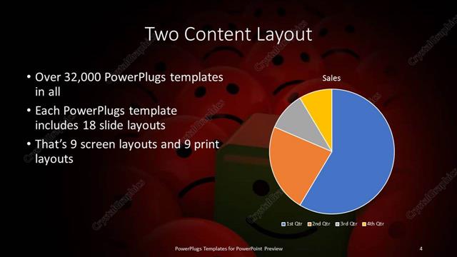 Two Content presentation slide layout