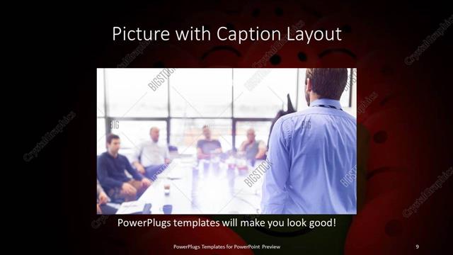 Picture with Caption presentation slide layout