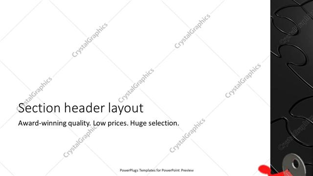 Section Header presentation slide layout