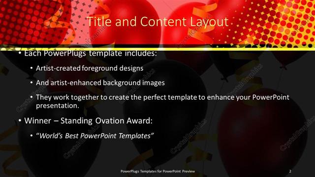 Title and Content presentation slide layout