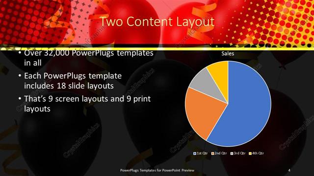 Two Content presentation slide layout