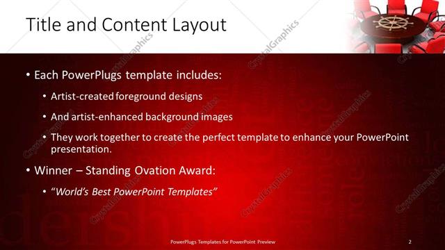 Title and Content presentation slide layout