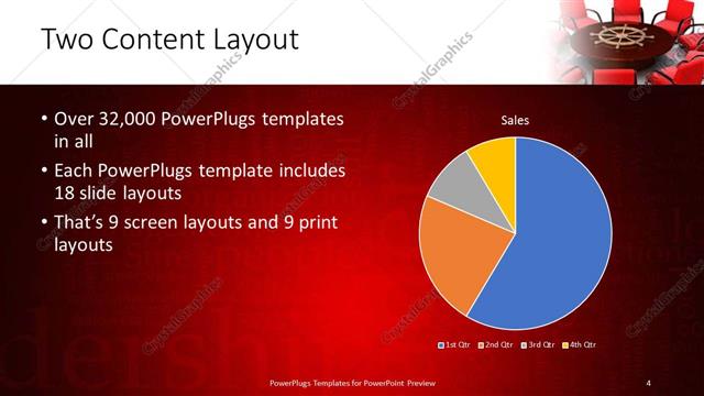 Two Content presentation slide layout