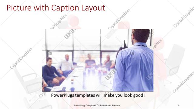 Picture with Caption presentation slide layout