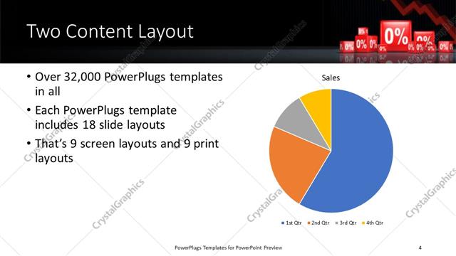 Two Content presentation slide layout