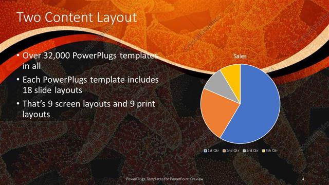 Two Content presentation slide layout