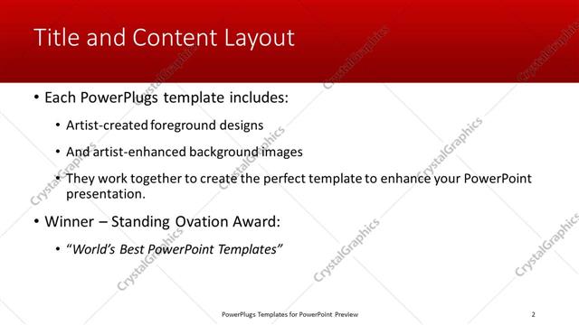 Title and Content presentation slide layout