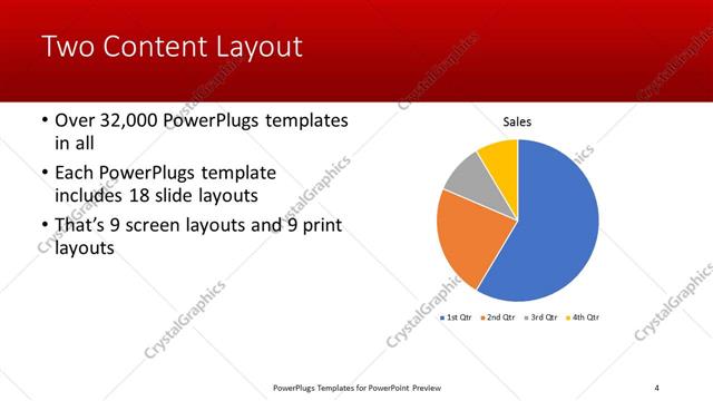 Two Content presentation slide layout