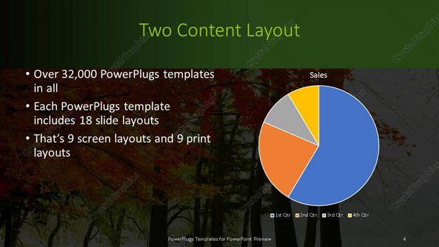 Two Content presentation slide layout