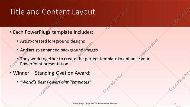 Title and Content presentation slide layout