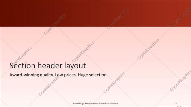 Section Header presentation slide layout